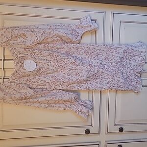 Floral pink cinch dress